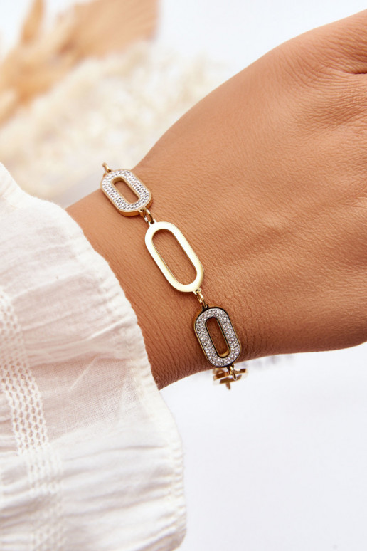 Bracelet With Oval Pendants Gold