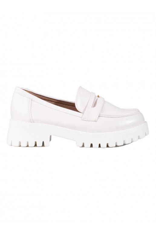 White color  loafersy with platform Shelovet
