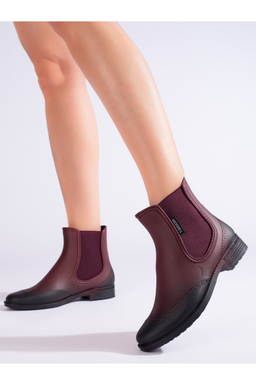 burgundy rubber boots  T.Sokolski