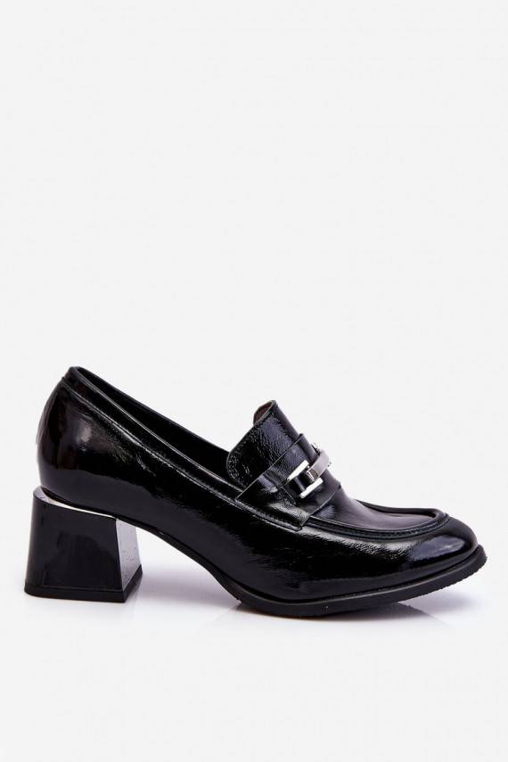 Comfortable Lacquered Pumps Black Damira 